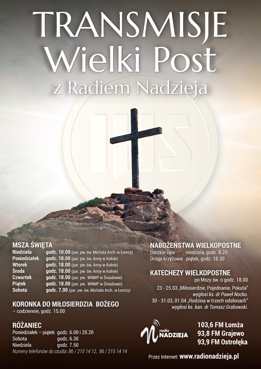 plakat a3 wielki post z radiem nadzieja